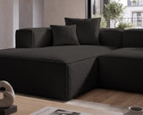 Designer Ecksofa Reno in Bouclé – Anthrazit – Links
