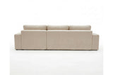 Designer Ecksofa Vigo in Bouclé – Beige – Rechts