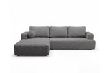 Designer Ecksofa Vanto in Bouclé – Grau – Links