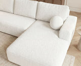 Designer Ecksofa Vanto in Bouclé – Weiß – Rechts