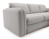 Designer Ecksofa Tino in Strukturstoff – Hellgrau – Links