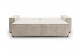 Designer 3 Sitzer Sofa Rego in Samt mit Schlaffunktion & Stauraum – Beige
