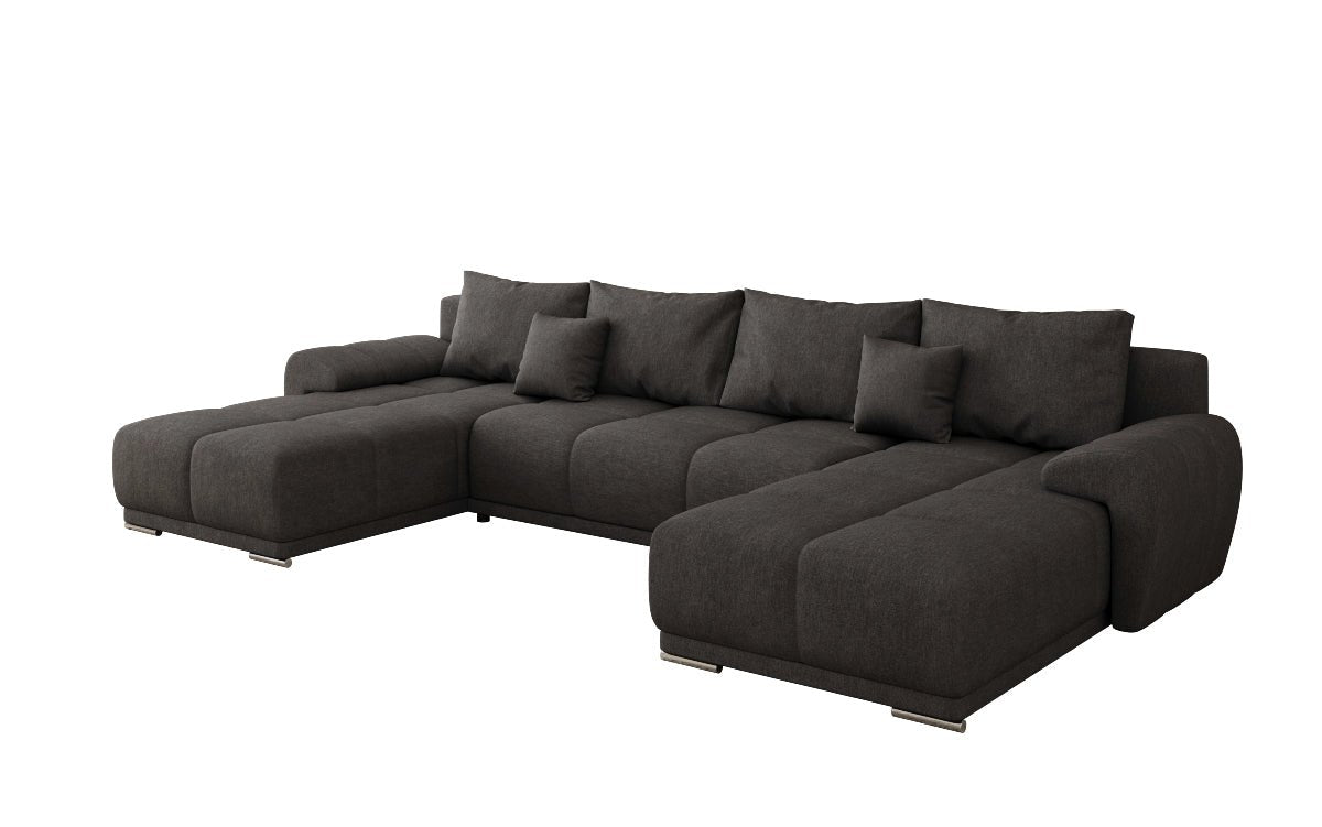 Designer Sofa Leni U mit Schlaf- und Klappfunktion in Stoff