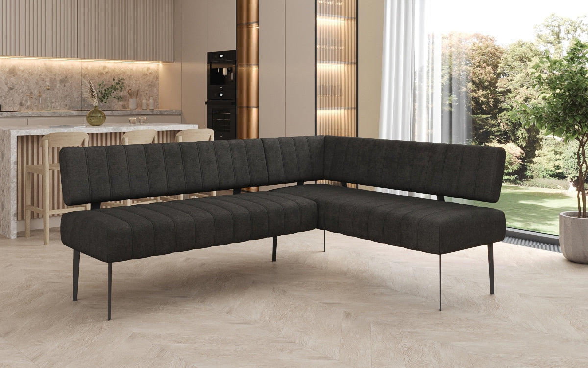 Gepolsterte Essbank Montero aus robustem Stoff mit Metallbeinen