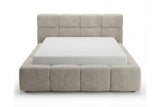 Designer Polsterbett Vero in Samt mit Stauraum – Beige
