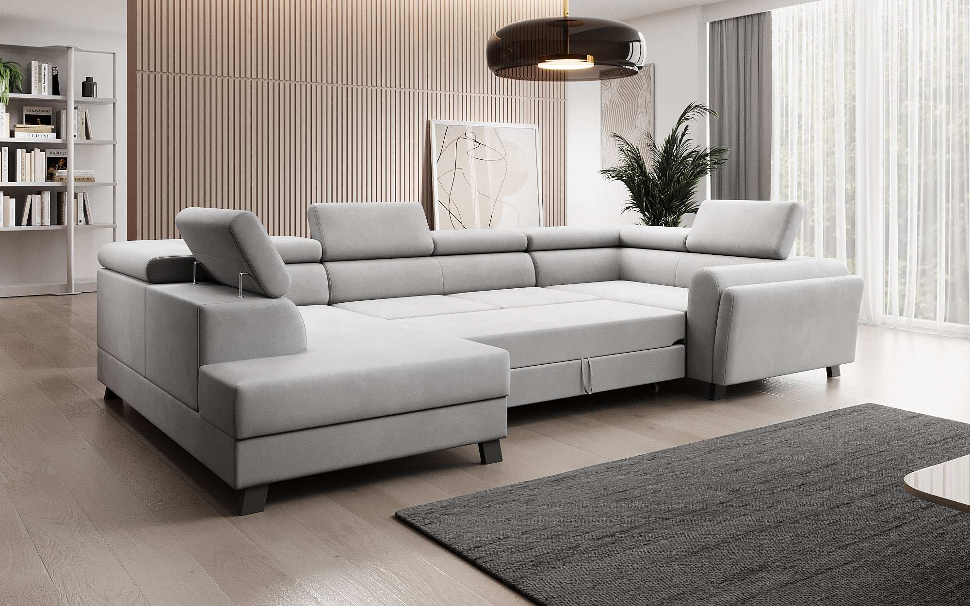 Designer Sofa Emilio mit Schlaf- und Klappfunktion