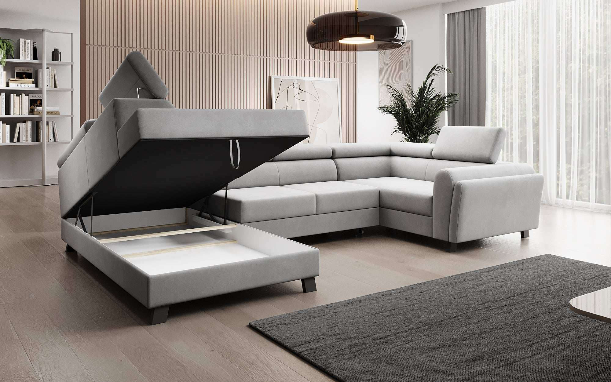 Designer Sofa Emilio mit Schlaf- und Klappfunktion