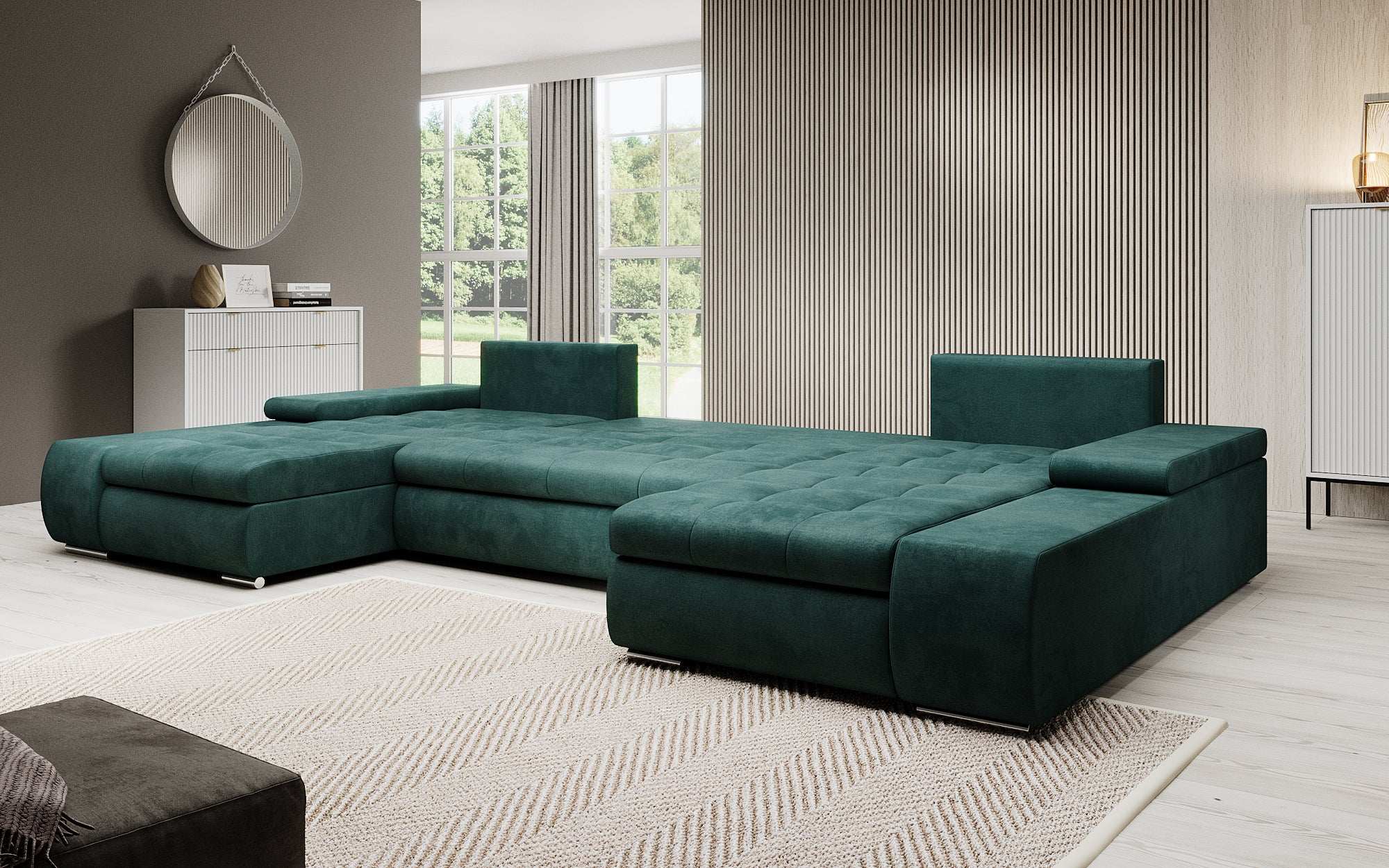 Designer Sofa Martino mit Schlaffunktion