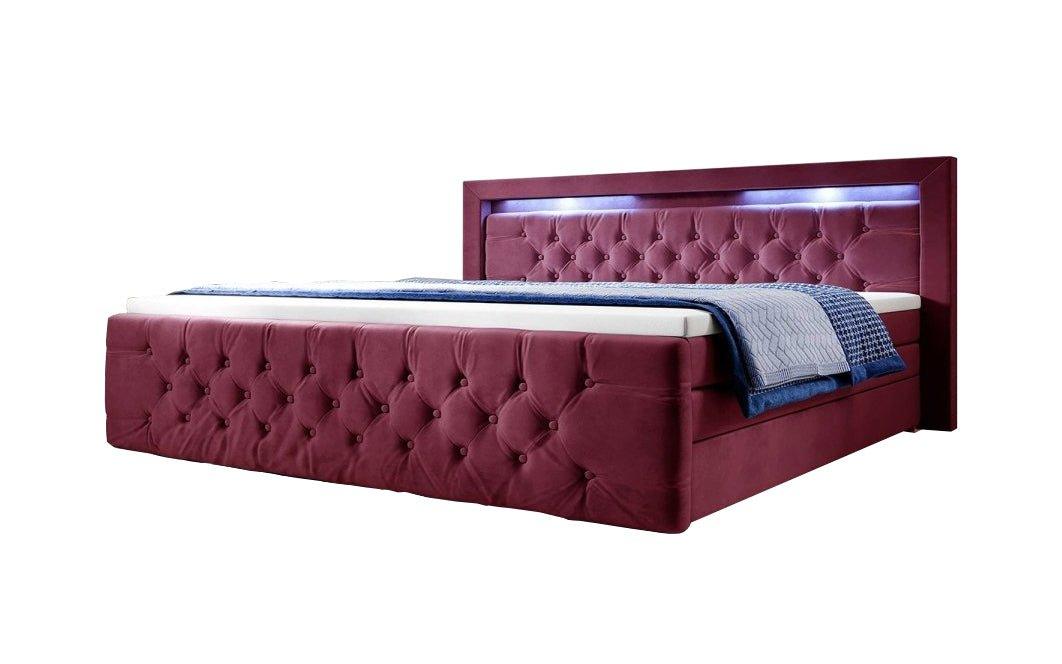 Boxspringbett Gloria mit LED und Stauraum - Luxusbetten24