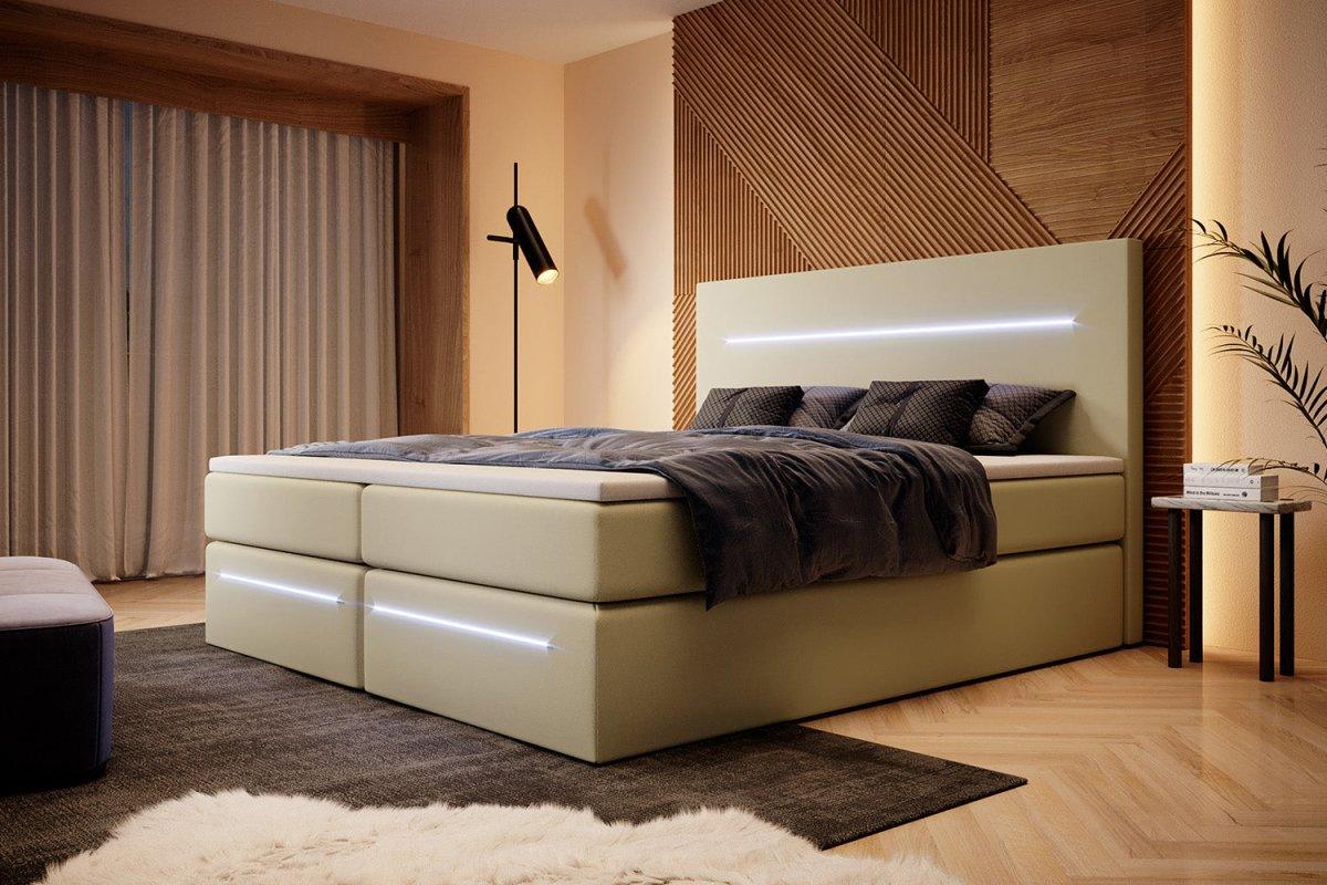 Boxspringbett Sejour mit LED u. Stauraum