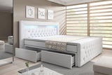 Boxspringbett Sera mit LED und Stauraum (4 Schubladen) - Luxusbetten24