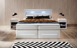 Boxspringbett Sevilla mit LED und Stauraum - Luxusbetten24