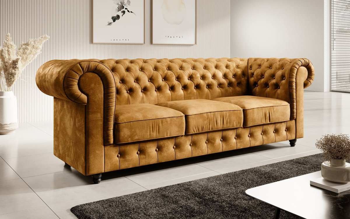 Sofa Couch Schlafsofa outlet Chesterfield Optik Möbel UVP 1619€