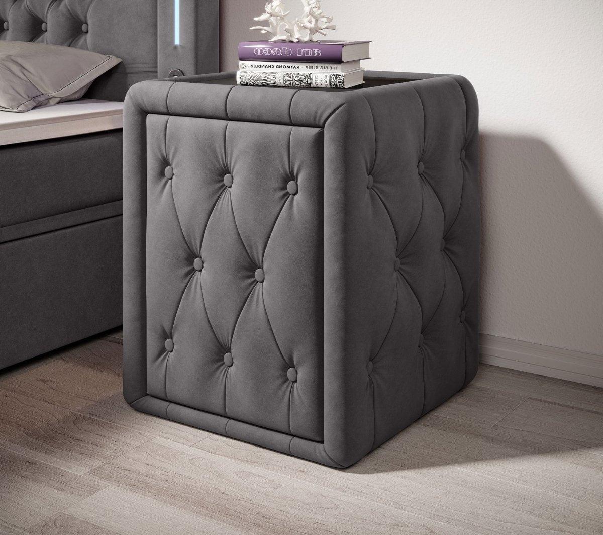 Designer Nachttisch Josy in Samt