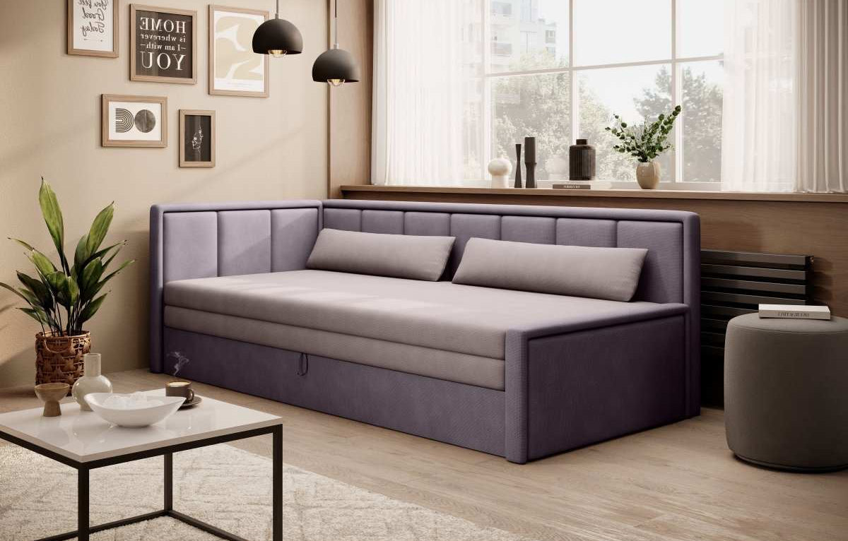 schlafsofa mit aufbewahrung Designer Sofa Fellano mit Schlaffunktion und Stauraum