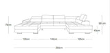Designer Sofa Lago mit Schlaf - und Klappfunktion (Samt) - Luxusbetten24
