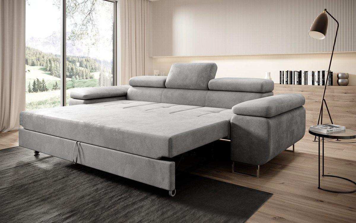 Designer Sofa Siera mit Schlaffunktion (Samt) - Luxusbetten24