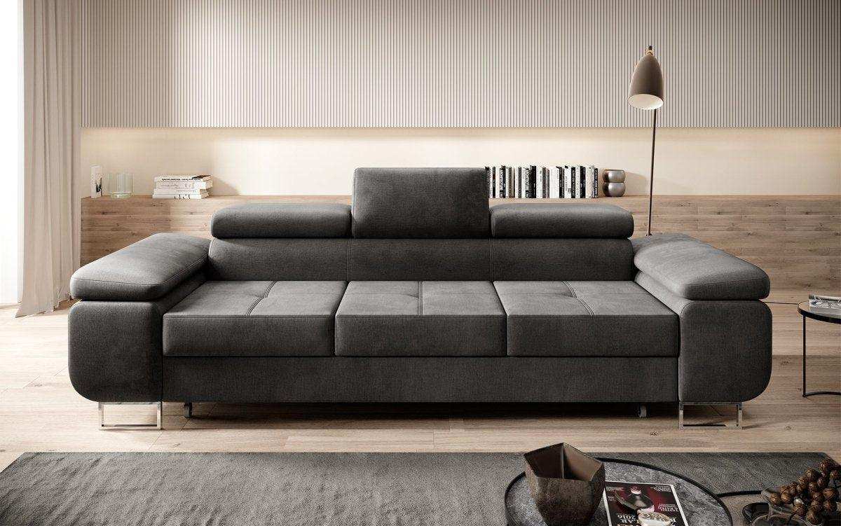 Designer Sofa Siera mit Schlaffunktion (Samt) - Luxusbetten24