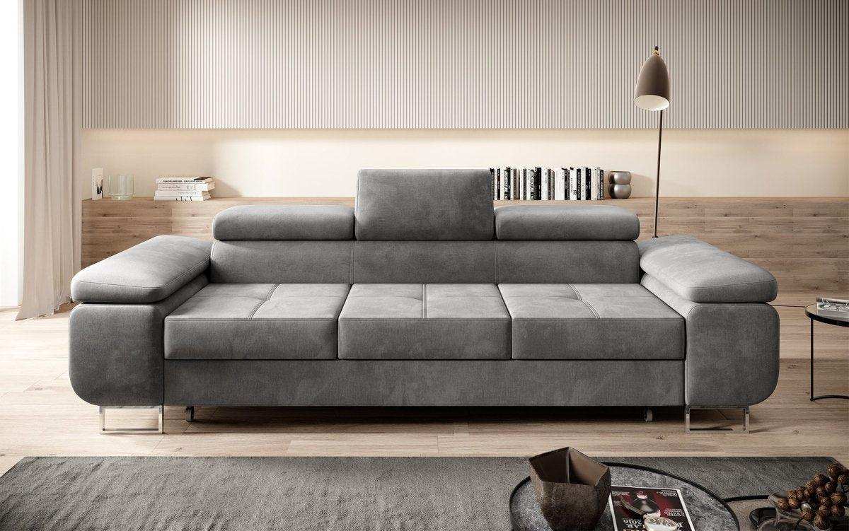 Designer Sofa Siera mit Schlaffunktion (Samt) - Luxusbetten24