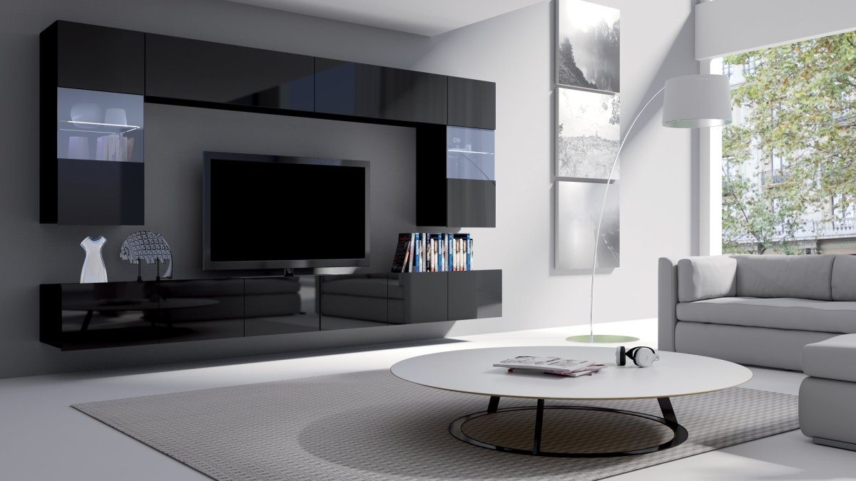 Designer Wohnwand Da Vinci mit LED