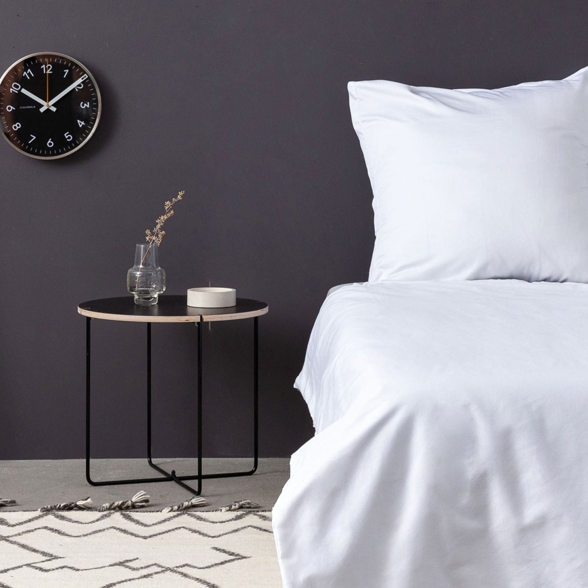esstisch rund ausziehbar 100 cm mit Lamellen im Loft-Stil – 120 – Industrieller Tisch mit Weißen Metallbeinen, Platzsparend für Wohnzimmer Esszimmer – Größe:variant_*custom_47*