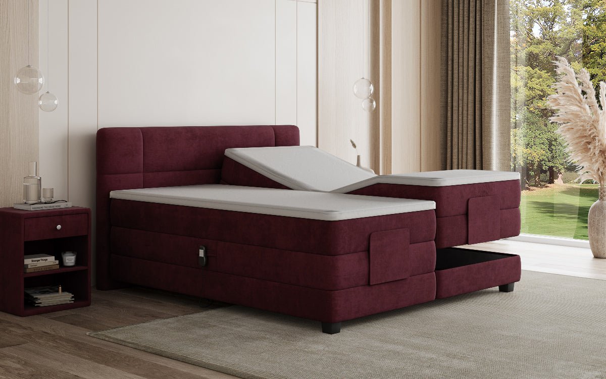 Boxspringbett Noela Samt elektrisch verstellbar