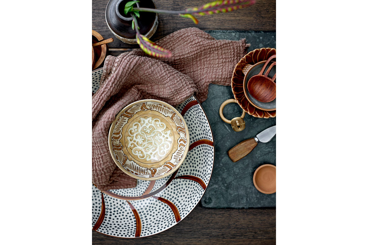 Schale Riona – Steingut mit handgemaltem Muster