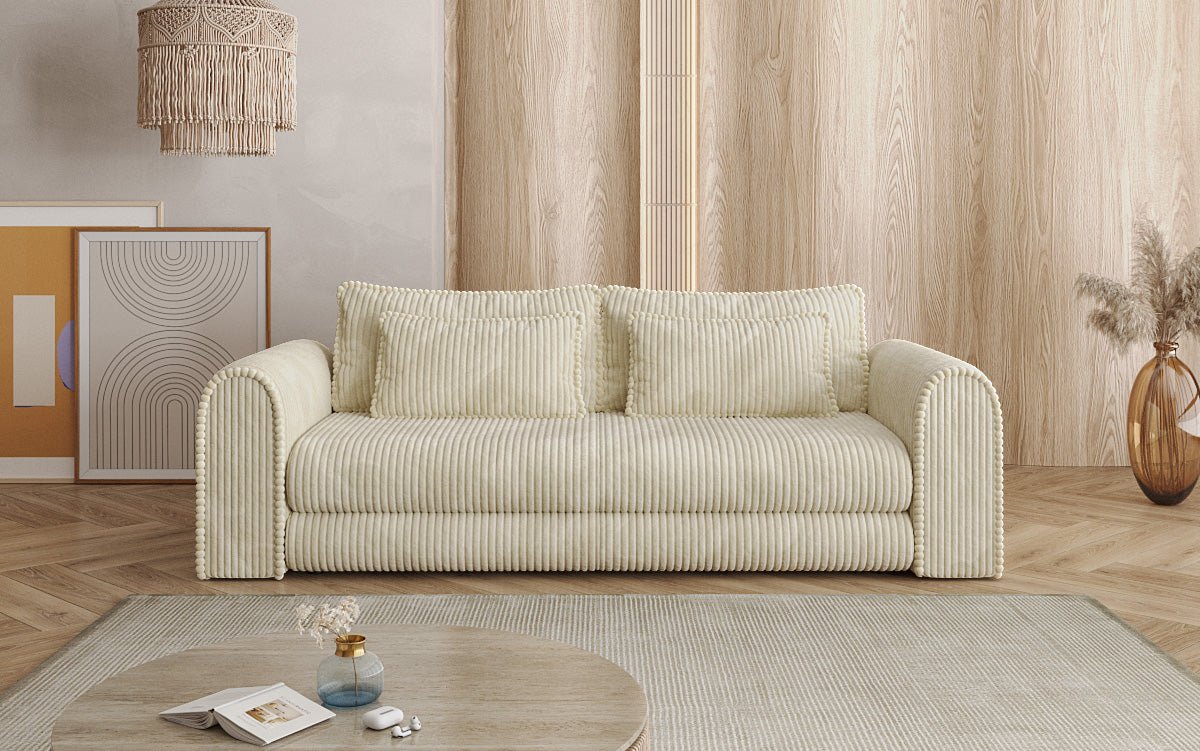Designer Sofa Lil Buddy 3 Sitzer mit Schlaffunktion und Stauraum in Breitcord