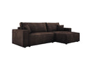 Designer Ecksofa Velanova mit Schlaffunktion und Stauraum aus Cord