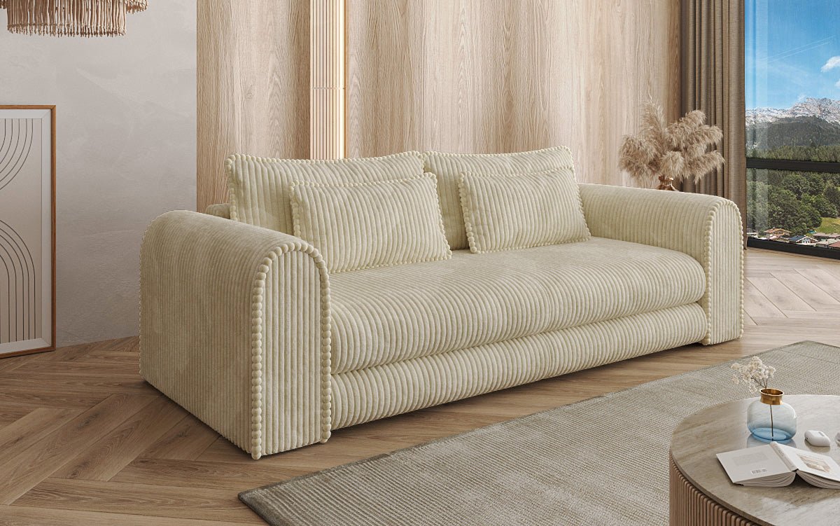Designer Sofa Lil Buddy 3 Sitzer mit Schlaffunktion und Stauraum in Breitcord