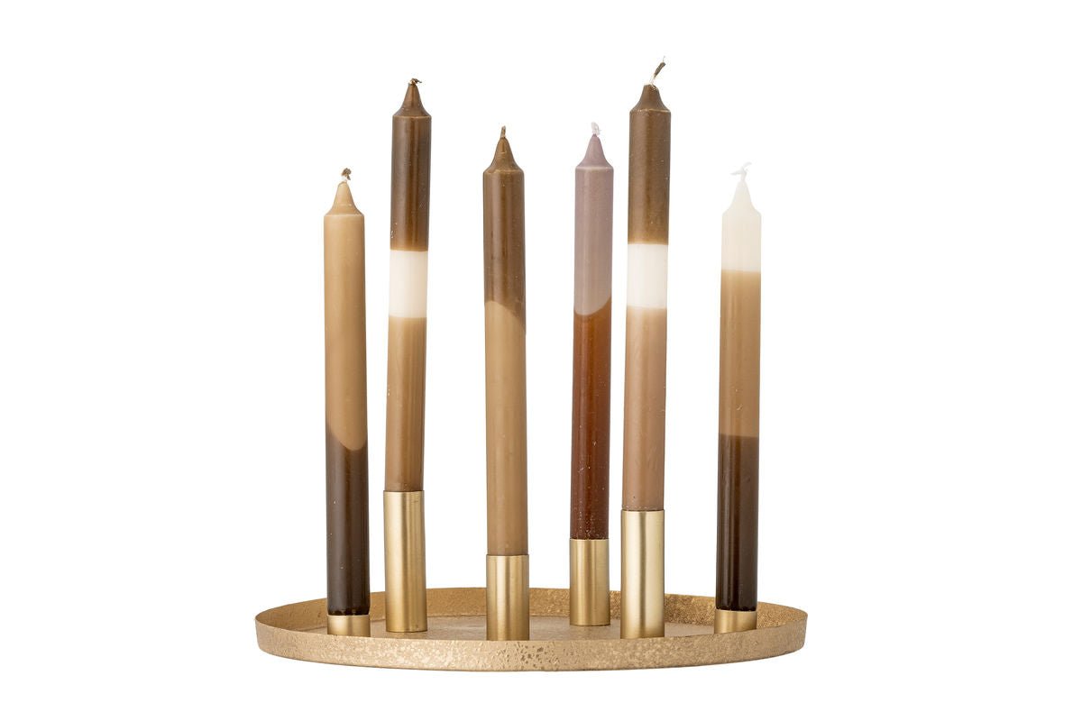 Adventskerzenhalter Virela – Metall in Goldoptik (7-teiliges Set)