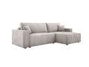 Designer Ecksofa Velanova mit Schlaffunktion und Stauraum aus Cord