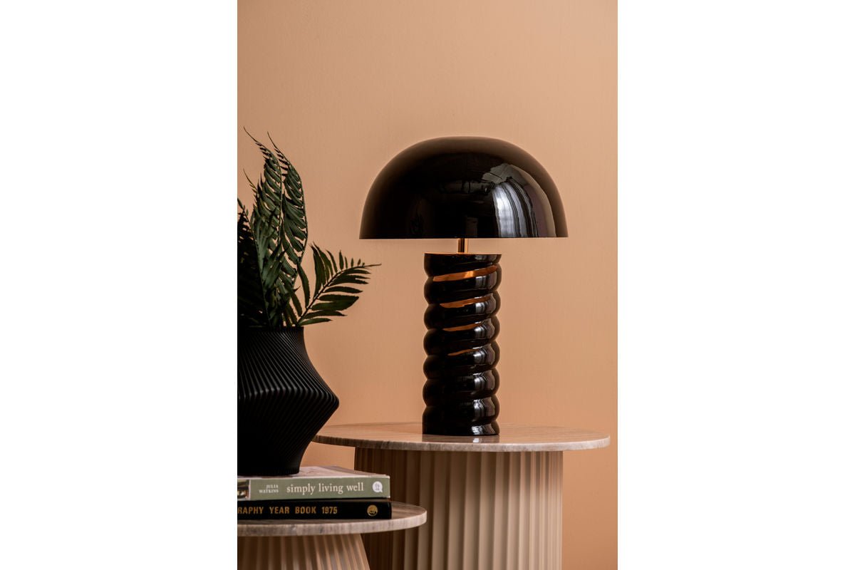 Tischlampe Milano - Designleuchte aus Eisen mit Spiralsockel