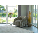 Designer Sofa-Sessel Korfu mit Drehfunktion in Sand Bouclé