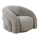 Designer Sofa-Sessel Korfu mit Drehfunktion in Sand Bouclé