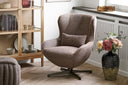 Lounge Sessel Ylvora - Braun mit Rollen