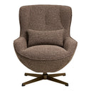 Lounge Sessel Ylvora - Braun mit Rollen