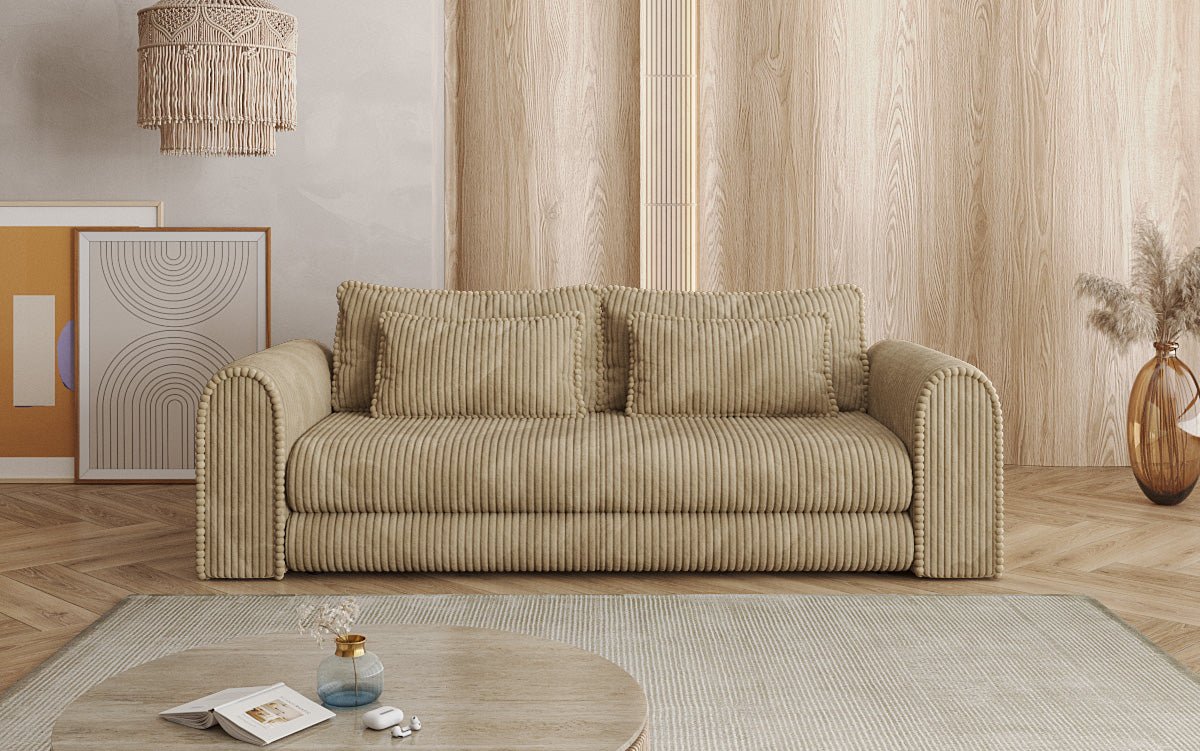 Designer Sofa Lil Buddy 3 Sitzer mit Schlaffunktion und Stauraum in Breitcord
