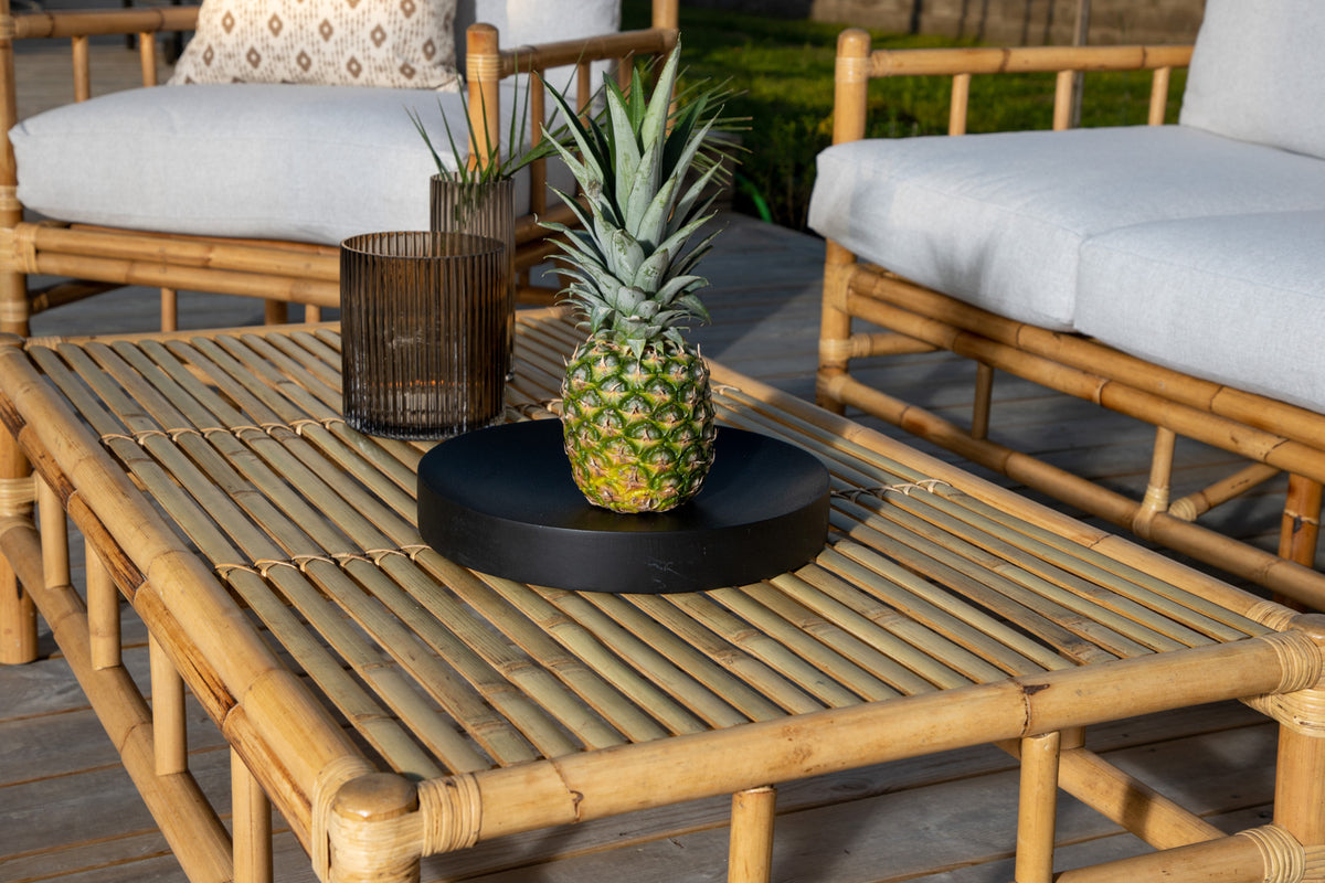 Garten Couchtisch Zypern -  Aus Rattan und Bambus in Natur-Optik