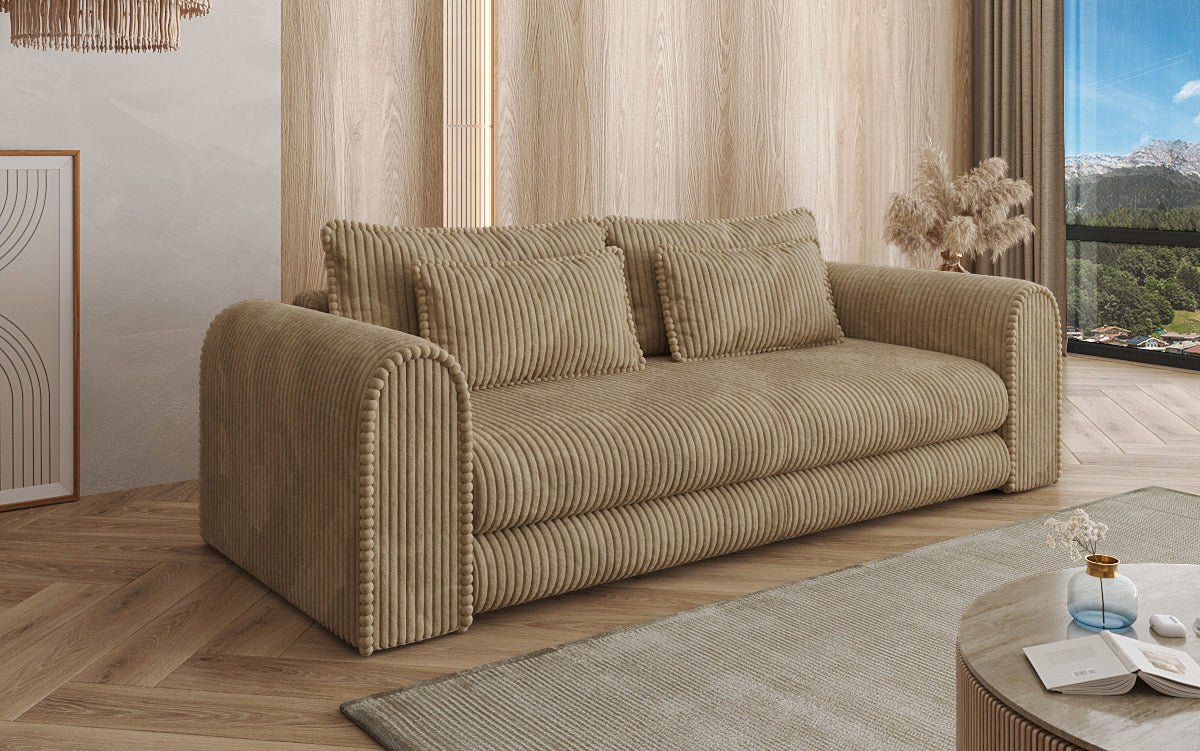 Designer Sofa Lil Buddy 3 Sitzer mit Schlaffunktion und Stauraum in Breitcord