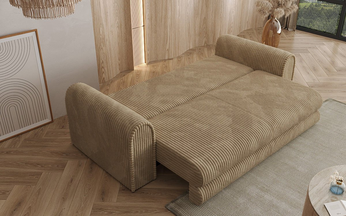 Designer Sofa Lil Buddy 3 Sitzer mit Schlaffunktion und Stauraum in Breitcord