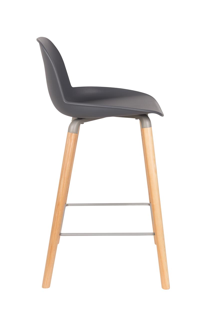 Barhocker Albert Kuip 2er-Set – aus Polypropylen-Kunststoff in Grau