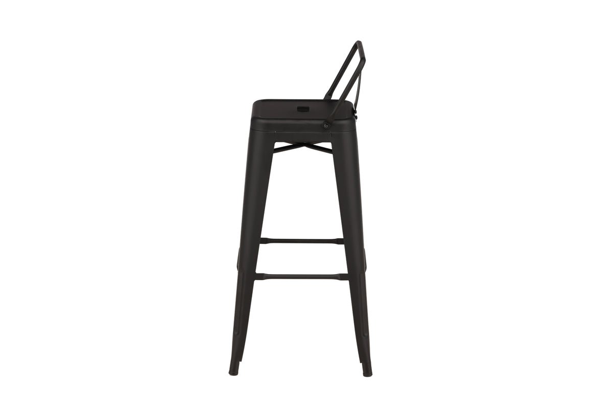 4er Set - Barhocker Tamo - Robust aus Stahl in Schwarz