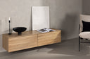 TV-Lowboard Valborg – Walnussfurnier in Natur-Optik
