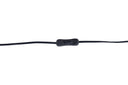 Tischlampe Mavo – Schwarz mit Leinen-Lampenschirm
