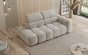 Designer Sofa 3-Sitzer mit Chaise Longue Mia in Chenille