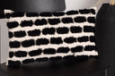 Kissenbezug Luca - 50x30 cm mit weiß-schwarzem Muster