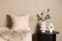 Kissenbezug Moments - 60x60 cm in Beige und Grau aus 100% Baumwolle