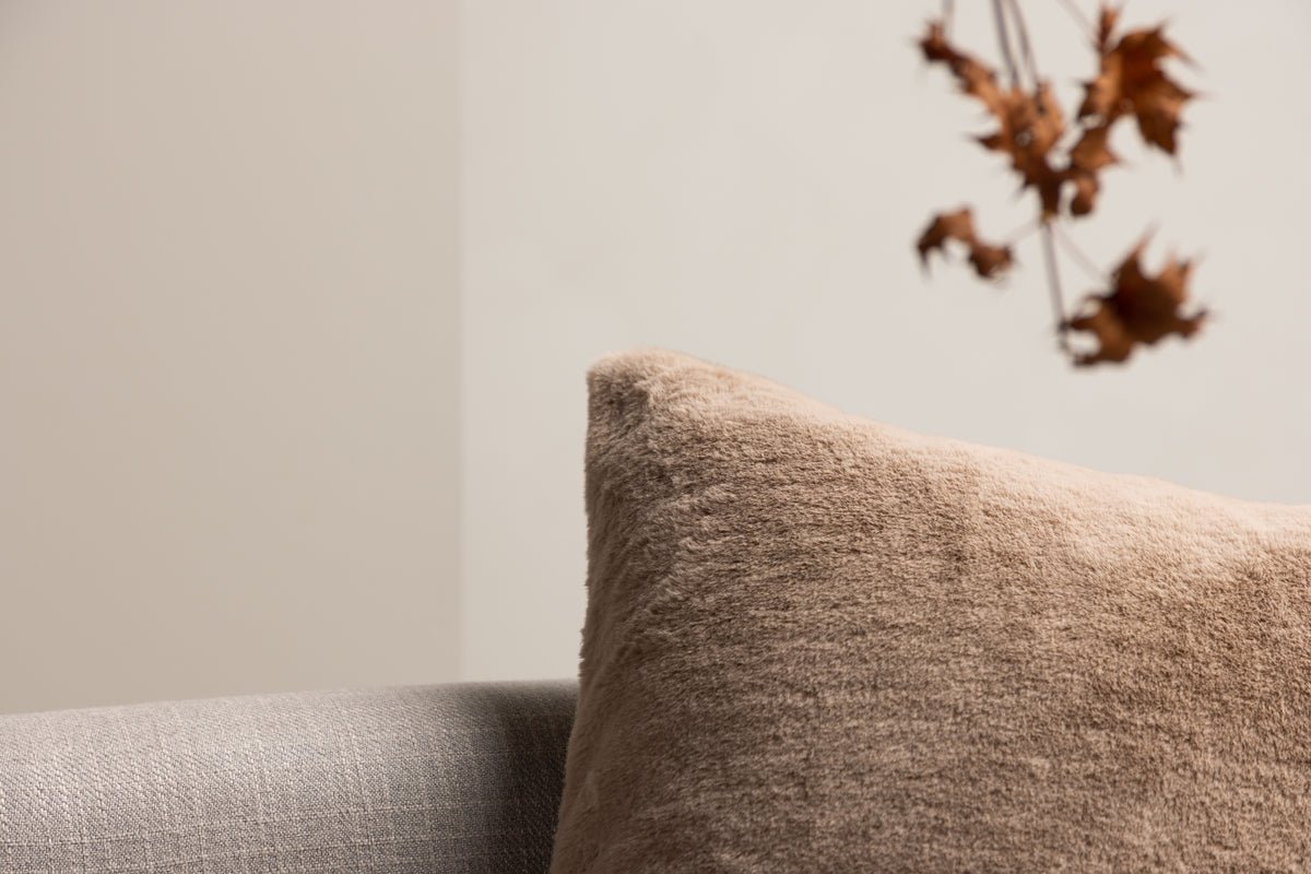 Kissenbezug Relax - 50x50 cm in Beige, Grau und Weiß