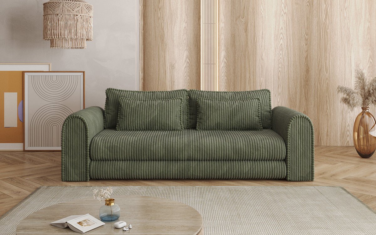 Designer Sofa Lil Buddy 3 Sitzer mit Schlaffunktion und Stauraum in Breitcord